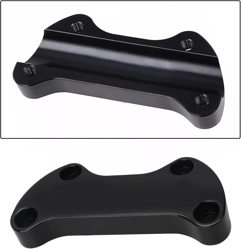 VPZMT 1” Handlebar Riser/Top Clamp Kit 1.5" Tall for Harley Touring Sportster Softail Dyna Models (Rise Height: 1.5", For 1" Bar) (1‘’ Handlebar Top Riser Clamp-Black） - Image 5